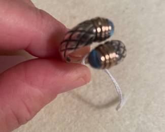 18k and sterling ring