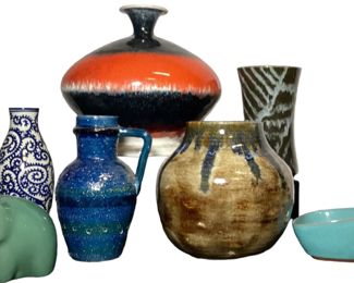 Collection Mid Century Italian Ceramic Vases Italy BITOSSI