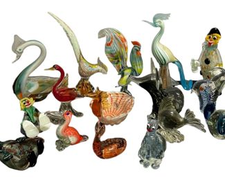 Collection Venetian Figural Art Glass