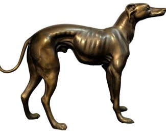 Art Deco Bronze Greyhound Statue