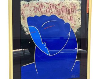 FRED STEPANIAN Signed Postmodern Textured Raised Apollo Serigraph