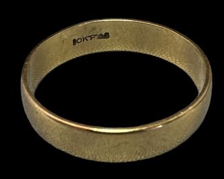 Men's Vintage Gold Wedding Band