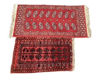 Two Small Oriental Rugs, Hand Knotted,Bokhara