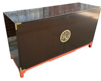 Mid Century Chinoiserie Credenza Sideboard