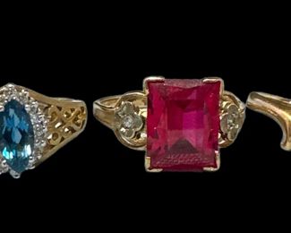 14k & 10k Gold Gemstone Ring Collection