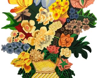 Country French Painted Fire Screen