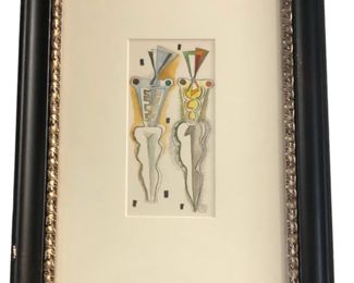 Sgd JK '77 Mixed Media of Man and Woman