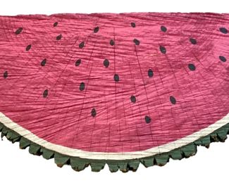 Large Folk Art Carved Watermelon Slice