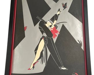 Art Deco RAFAEL ACEVEDO "30's Dancers" Serigraph