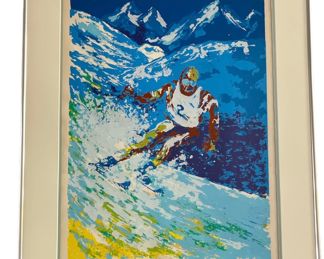 TED TANABE "The Skier" Lithograph