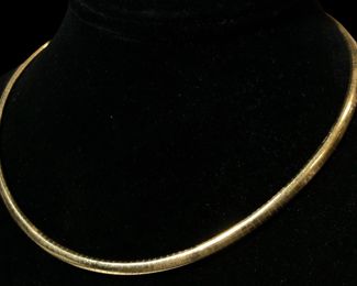 14k Gold Italian Herringbone Necklace