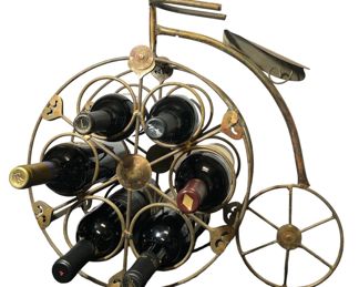 Mid Century Figural Bike Wine Rack