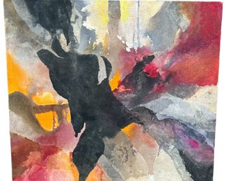 Mid Century Abstract Oil on Canvas