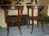 GREAT PAIR OF 1940S SIDE TABLES