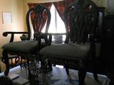 SET OF SIX CARVED CHAIRS