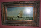 EARLY SAILING PAINTING $375.00