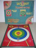 SAFE DART GAME WITH BOX AND TWO SIDED BOARD