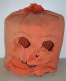 GREAT VINTAGE HALLOWEEN CREPE PAPER AND CHICKEN WIRER PUMPKIN MASK