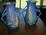 ROSEVILLE FOX GLOVE VASES
