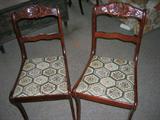 SET OF SIX ROSE BACK  CHAIRS