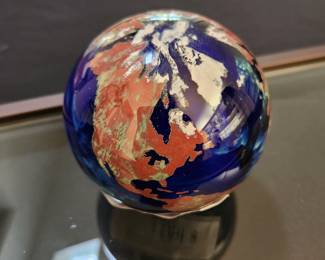 Vintage Lundberg Studios Hand-blown Paperweight--signed