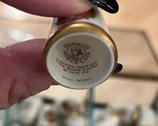 Vintage First Ladies Porcelain Thimbles