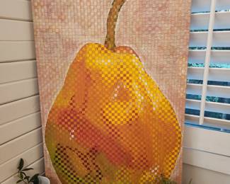 Woven Canvas "Pear Art"