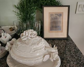 Fantastic Soup Tureen with Amazing Floral Embellishments