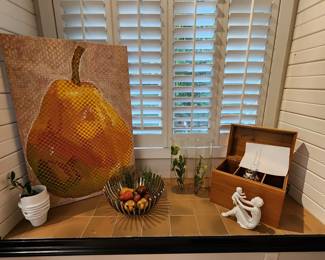 Woven Canvas "Pear Art"