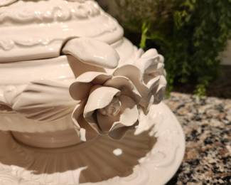 Fantastic Soup Tureen with Amazing Floral Embellishments