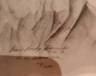 Vintage Dean Rocky Barrick  "Hawk" signed and numbered