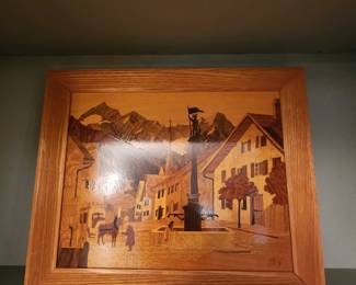 Buchschmid & Gretaux Bg  Marquetry Wood Inlay Art