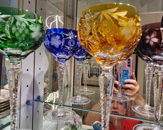 Stunning Nachtmann Crystal Wine Goblets