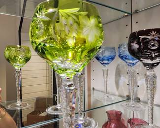 Stunning Nachtmann Crystal Wine Goblets