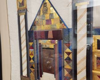 Original Mixed Media Geometric Wall Art by Lucinda Carlstrom--signed