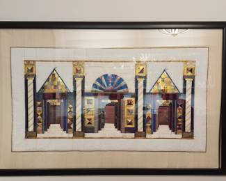 Original Mixed Media Geometric Wall Art by Lucinda Carlstrom--signed