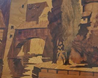 Buchschmid & Gretaux Bg  Marquetry Wood Inlay Art