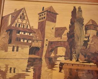 Buchschmid & Gretaux Bg  Marquetry Wood Inlay Art
