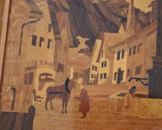 Buchschmid & Gretaux Bg  Marquetry Wood Inlay Art