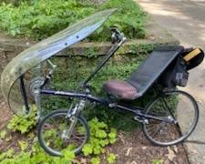 Recumbent Bike with Windshield