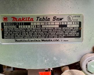 Makita Table Saw