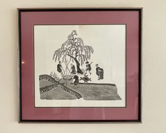 Asian inspired Etching