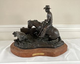 Sandy Gipe (20th Century) Bronze Sculpture "Fence Work" 4/10