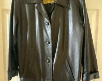 Mens Peruzzi Black Leather Jacket