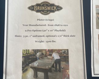 pool table info Bruswick