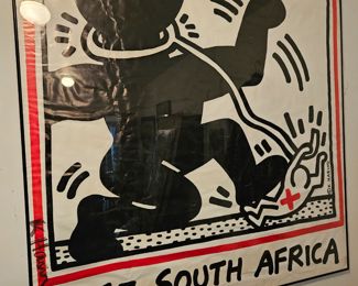 Keith Haring hand signed FREE SOUTH AFRICA