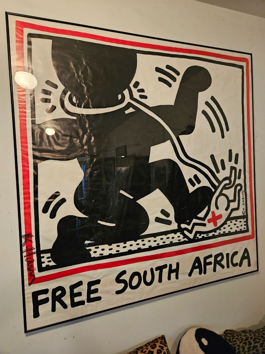 Keith Haring hand signed FREE SOUTH AFRICA