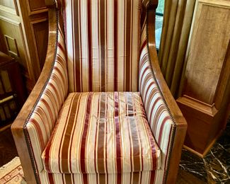 $2,500 (originally $6,400) Biedermeier-style armchair                                                        38"h x 28"w x 38"d