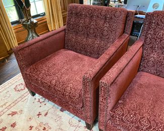 $1,500 Pr. Albert Vivo lounge chairs                                                      35"h x 34.5"w x 37"d 