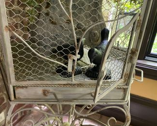 Now $650 - Was $750 Antique birdcage on stand    70"h x 30" diameter